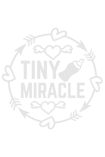 StoryGift Romania Sticker Exterior cu inimioare si textul "Tiny miracle" - miracol micut biberon copilarie ,
