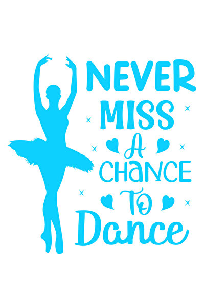 StoryGift Romania Sticker Autocolant 70CM Exterior cu inimioare si textul "Nu rata niciodata o sansa de a dansa"