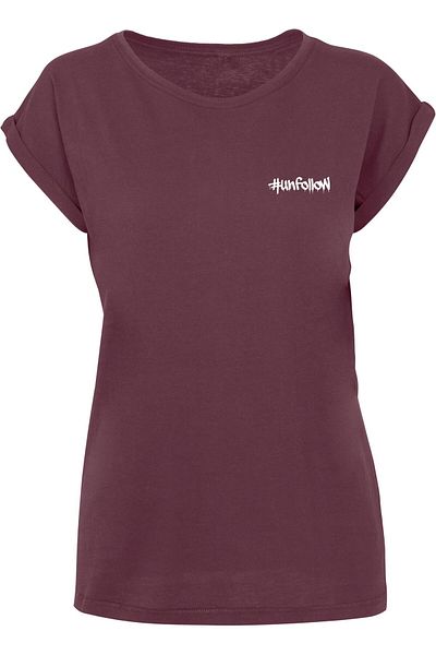 Merchcode Damen Ladies Unfollow Extended Shoulder Tee