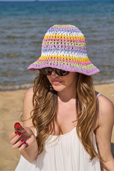 Tina İstanbul Pălărie colorată tricotată manual Liliac