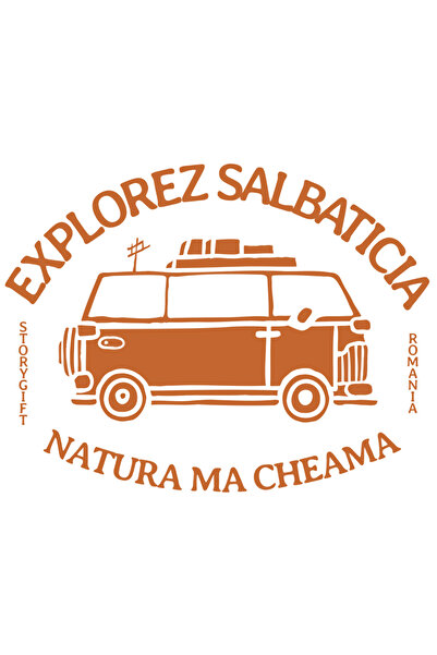 StoryGift Romania Sticker Eticheta 50CM Adeziv explorez salbaticia caravana n...