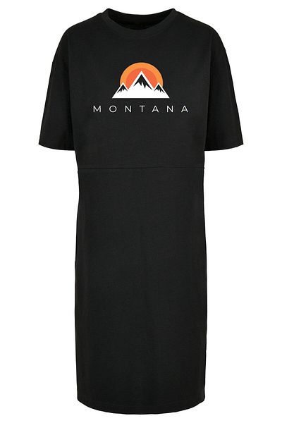Merchcode Damen Ladies Montana X Organic Oversized Slit Tee Dress