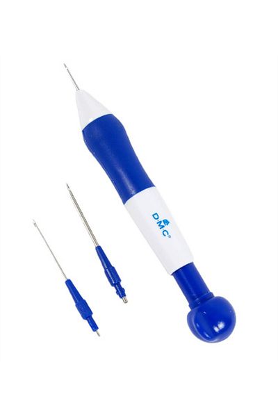 Dmc Persian punch needle, hand embroidery, fine punch needle technique, thin threads, set - 3 tips