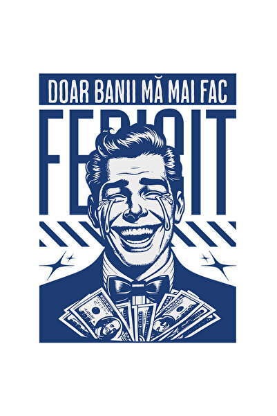 StoryGift Romania Sticker Autocolant 70CM Adeziv doar banii ma fac fericit av...