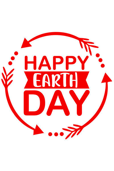 StoryGift Romania Sticker Eticheta 50CM Exterior cu textul in engleza "Happy Earth day" - zi a Pamantului ferici