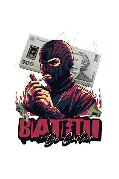 StoryGift Romania Sticker Eticheta 40CM Baietii de - 500 Lei Romanesti cu Mar...