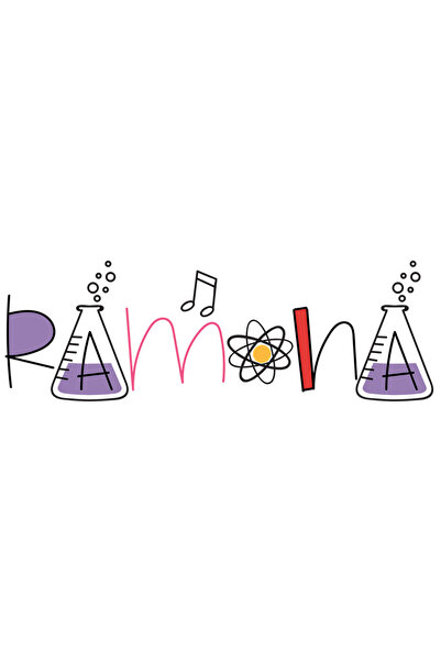 StoryGift Romania Sticker Autocolant 70CM Cu Numele Ramona, Scoala, Chimie, Materii, Algebra, Geometrie cu Margi