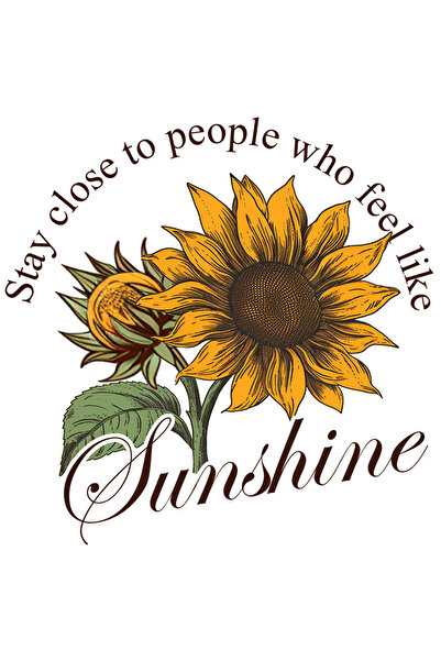 StoryGift Romania Sticker Cu Floarea-soarelui Cu Mesajul "stay Close To Peopl...
