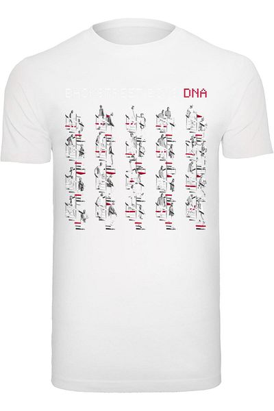 Merchcode Herren Backstreet Boys – DNA Album, rotes T-Shirt mit Rundhalsausschnitt
