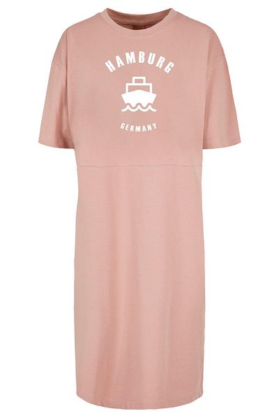Merchcode Damen Ladies Paris Oversized Slit Tee Dress