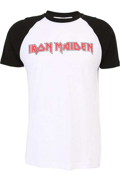 Merchcode Herren Iron Maiden Logo Baseball Tee