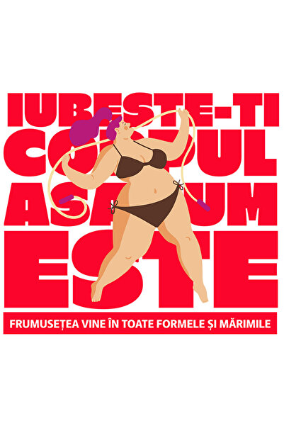 StoryGift Romania Sticker Autocolant 70CM Iubeste-ti Corpul asa cum Este! cu ...