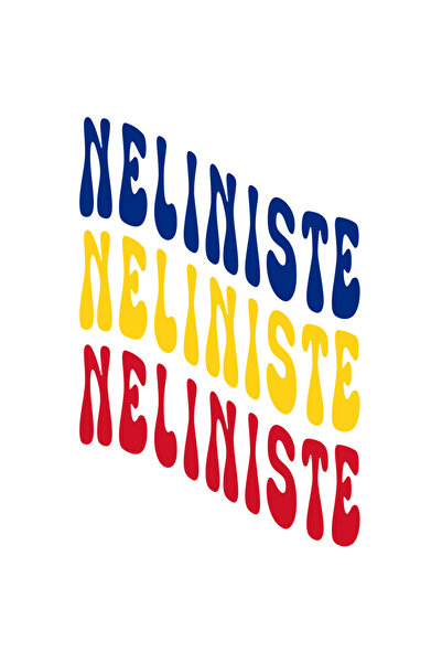 StoryGift Romania Sticker Autocolant 70CM Cuvantul Neliniste, in Culorile Steagului Romaniei, Rosu, Galben, Alba