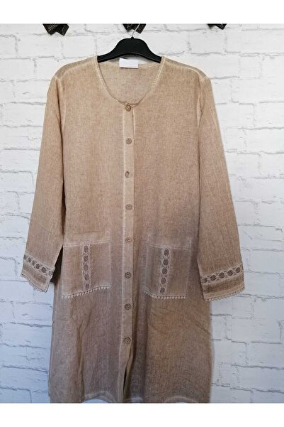 anne moda ankara αυθεντικό, 100% καθαρό βαμβάκι, αλεσμένο, χωρίς λύκρα, μακρύ μανίκι, 2 τσέπες, τουνίκ με δαντέλα