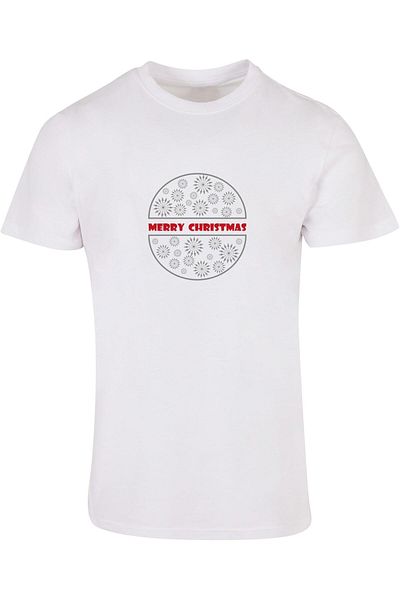 Merchcode Herren Merry Christmas Basic Round Neck T-shirt