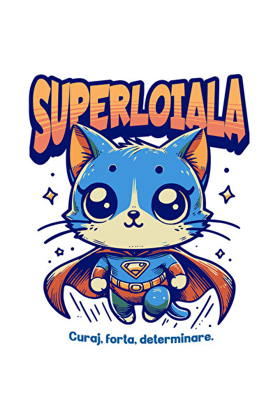 StoryGift Romania Sticker Autocolant 70CM Super Loiala, SuperErou, Pisica Zbu...