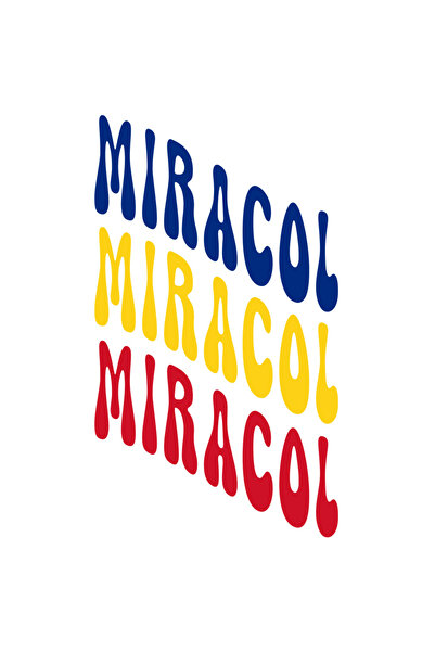 StoryGift Romania Sticker Autocolant 70CM Cuvantul Miracol, in Culorile Steagului Romaniei, Rosu, Galben, Albast