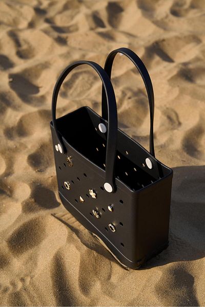 Tina İstanbul Jelly Charm Beach Bag Black