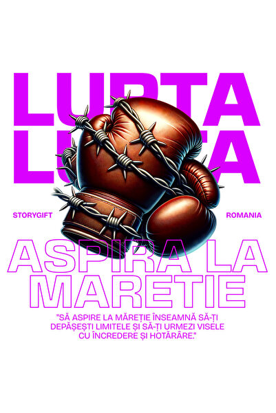 StoryGift Romania Sticker Eticheta 50CM LUPTA - Aspira La Maretie cu Margini ...