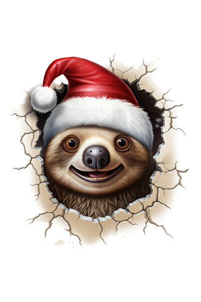 StoryGift Romania Sticker Autocolant 70CM cu animalul Sloth/lenes care poarta...