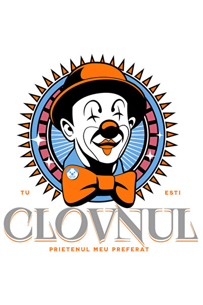StoryGift Romania Sticker Autocolant 70CM Adeziv tu esti clovnul meu preferat...