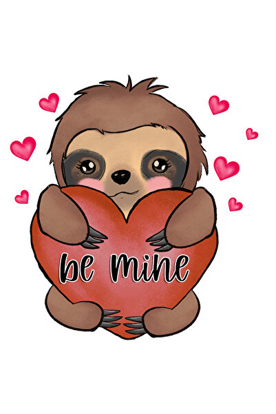 StoryGift Romania Sticker Eticheta 50CM cu animalul sloth/lenes imbratisand o...