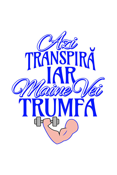 StoryGift Romania Sticker Autocolant 70CM Adeziv Mesaj Motivational Sport tra...