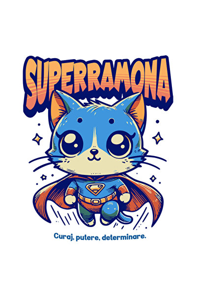 StoryGift Romania Sticker Autocolant 70CM Super Ramona, SuperErou, Pisica Zbu...