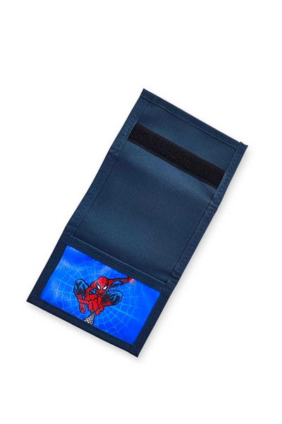 Bebek Özel Velcro Boys Wallet Zipper Wallet Colorful Spiderman Printed Wallet