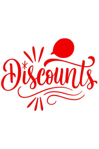 StoryGift Romania Sticker Autocolant 70CM Exterior cu textul "Discounts" - reduceri preturi mai mici , Vinyl Ros