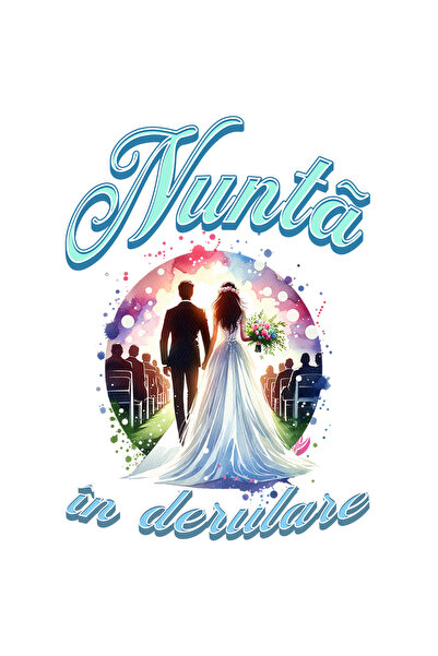 StoryGift Romania Sticker Autocolant 70CM Adeziv Nunta în derulare, Casatorie...