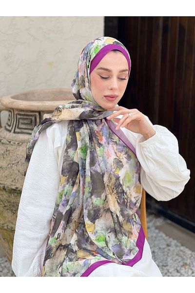 Modakaşmir نمط الفرشاة لينا شال