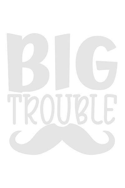 StoryGift Romania Sticker Eticheta 40CM Exterior cu textul "Big trouble" - problema mare ai dat de belea , Vinyl