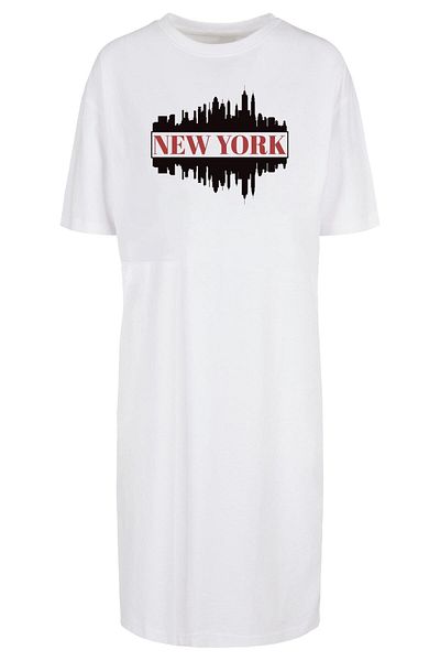 Merchcode Damen Ladies New York Organic Oversized Slit Tee Dress