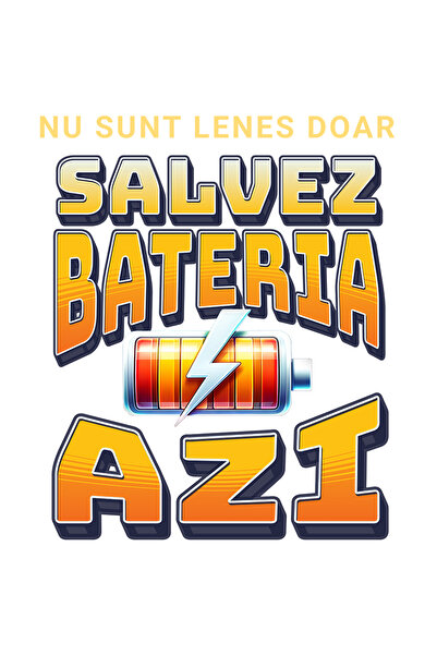 StoryGift Romania Sticker Eticheta 40CM Adeziv Nu sunt lenes doar salvez bateria astazi cu Margini Albe, PVC Vin