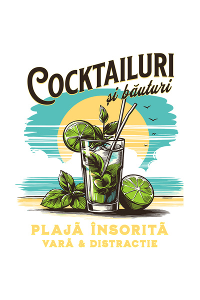 StoryGift Romania Sticker Eticheta 40CM Adeziv Cocktailuri si bauturi. Plaja ...