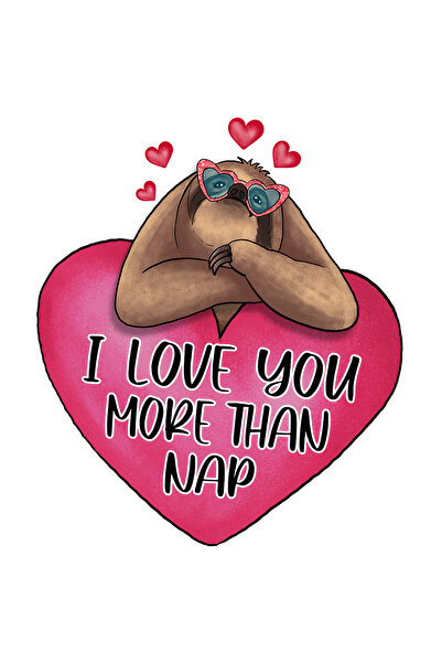 StoryGift Romania Sticker Eticheta 40CM cu animalul sloth/lenes cu mesajul "I...