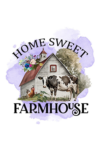 StoryGift Romania Sticker Adeziv 90CM cu ferma cu animale cu mesajul "Home Sw...