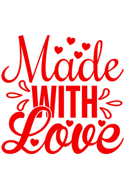 StoryGift Romania Sticker Eticheta 40CM Exterior cu inimioare si mesajul "Mad...