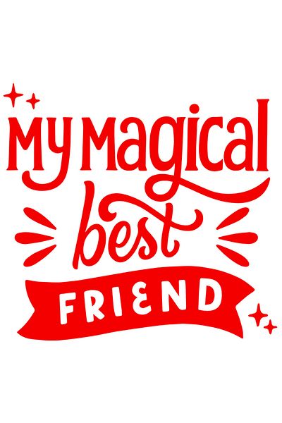 StoryGift Romania Exterior Sticker for best friend with the message "Magical Best Friend", Vinyl R