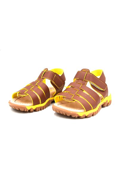 Prego (Arzen) Ortapedi Thermo Non-Slip Sole Velcro Boys Sandals Coffee