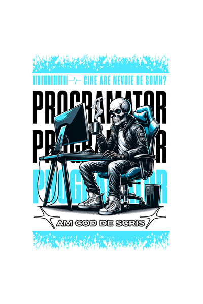 StoryGift Romania Sticker Eticheta 40CM Adeziv Schelete cu Cana De Cafea La birou Cine are nevoie de somn Eu am