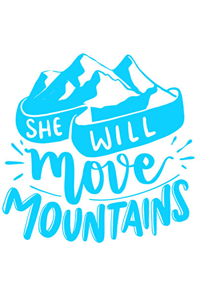 StoryGift Romania Sticker Autocolant 70CM Exterior pentru femei determinate cu mesajul "She will move mountains"