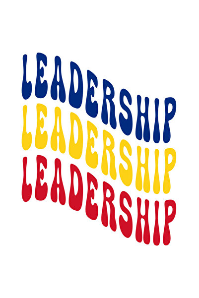 StoryGift Romania Sticker Adeziv 90CM Cuvantul Leadership, in Culorile Steagu...