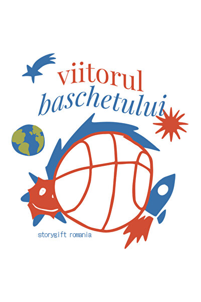 StoryGift Romania Sticker Autocolant 70CM Adeziv MInge de basketb4ALL, jucatorii de baschet cu Margini Albe, PVC