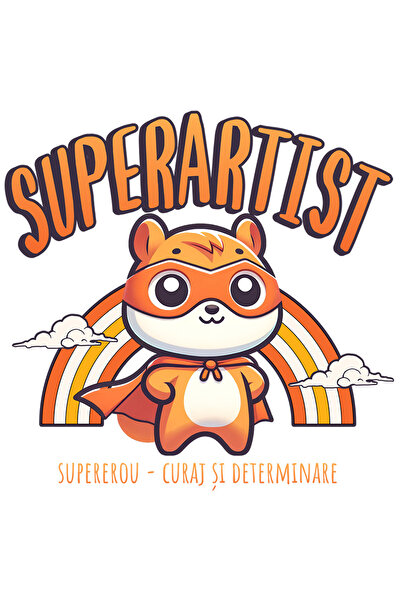 StoryGift Romania Sticker Adeziv 90CM Super Artist SuperErou, Curaj si Determ...