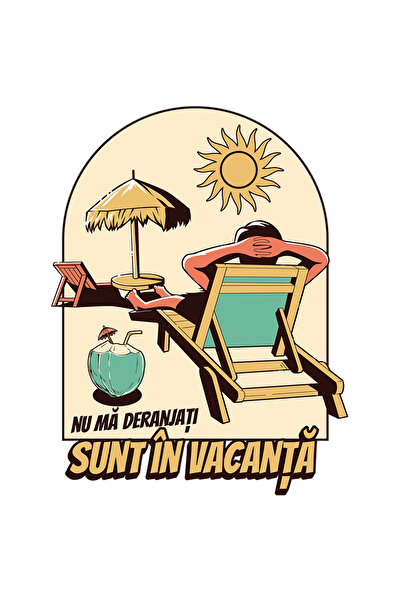 StoryGift Romania Sticker Autocolant 70CM Adeziv Om pe sezolong, vacanta, rel...