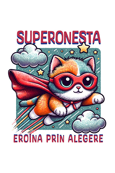 StoryGift Romania Sticker Adeziv 90CM Super Onesta ,SuperErou, Eroina Prin Alegere cu Margini Albe, PVC Vinyl 90 cm