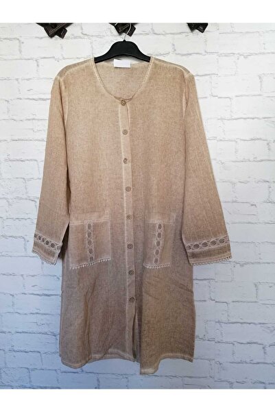 anne moda ankara αυθεντικό, 100% καθαρό βαμβάκι, αλεσμένο, χωρίς λύκρα, μακρύ μανίκι, 2 τσέπες, τουνίκ με δαντέλα