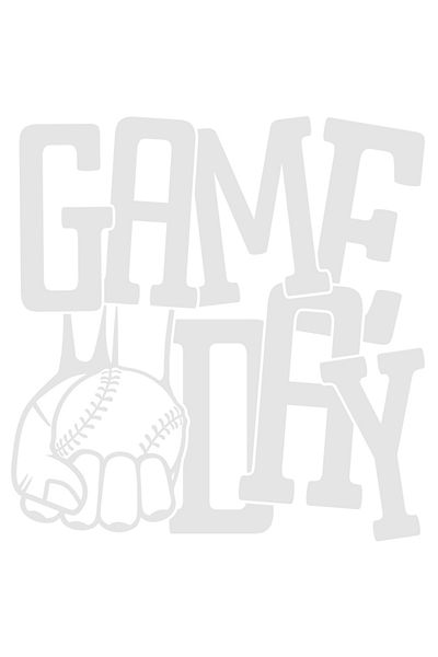 StoryGift Romania Sticker Eticheta 50CM Exterior cu o minge de baseball si textul in limba engleza "Game day" -